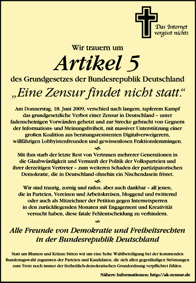 wir trauern um artikel 5 grundgesetz